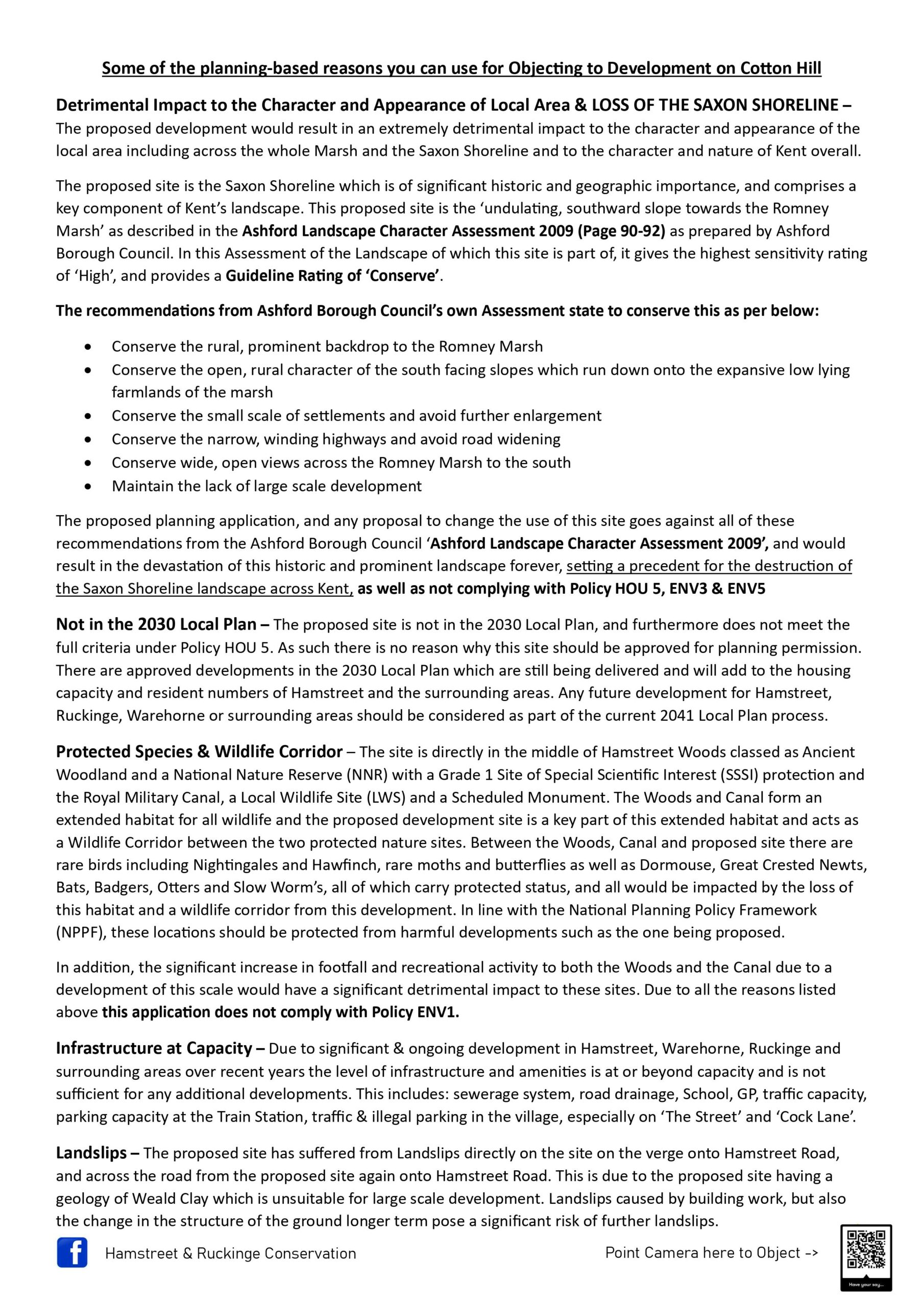 Cotton Hill Development Orlestone Parish Council